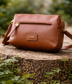 Bolsa Transversal Feminina Classe – Marrom Caramelo