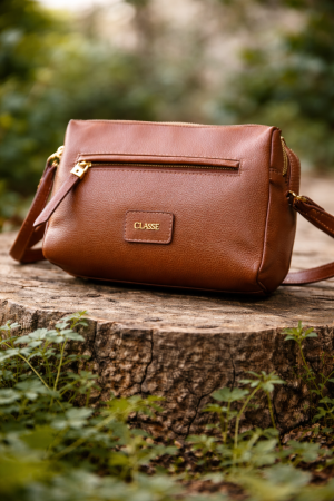 Bolsa Transversal Feminina Classe – Marrom Caramelo